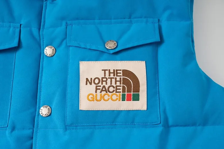 THE NORTH FACE x GUCCI Down Vest Blue - Image 8