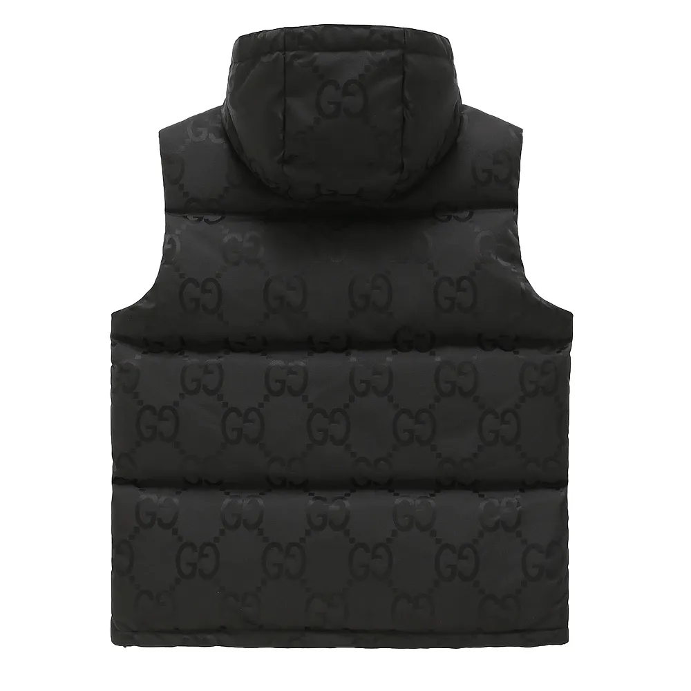 Gucci GG Canvas Hooded Down Vest Black - Image 3
