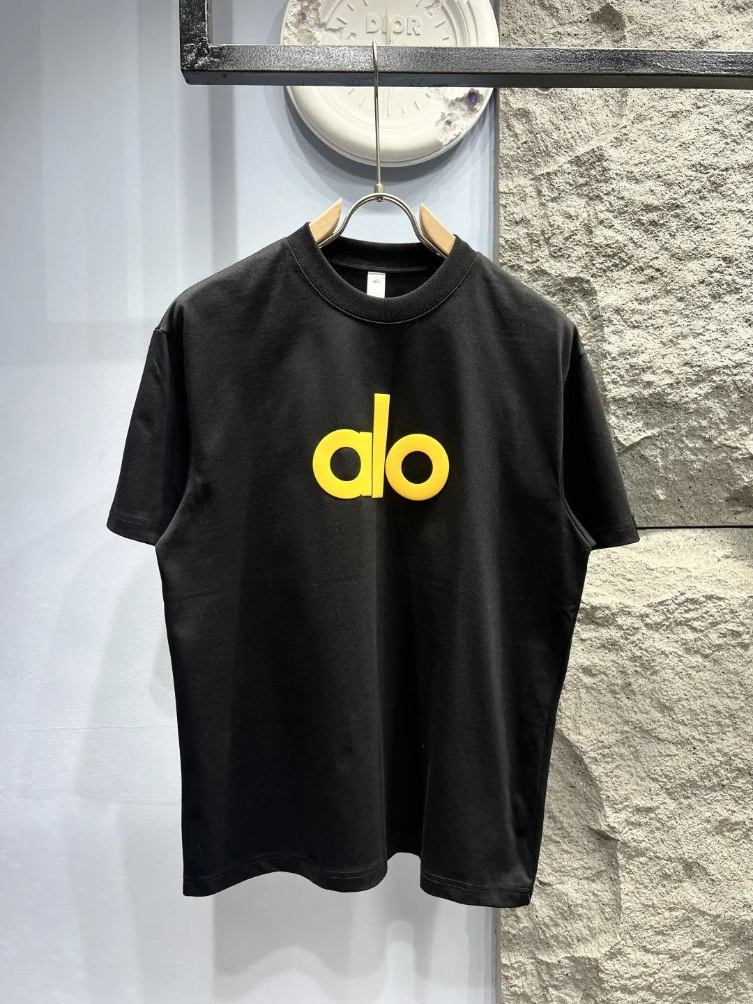 ALO Foam Logo T-Shirt Black Casual