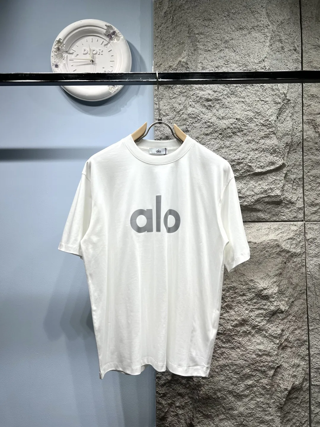 ALO Printed Logo T-Shirt White Casual