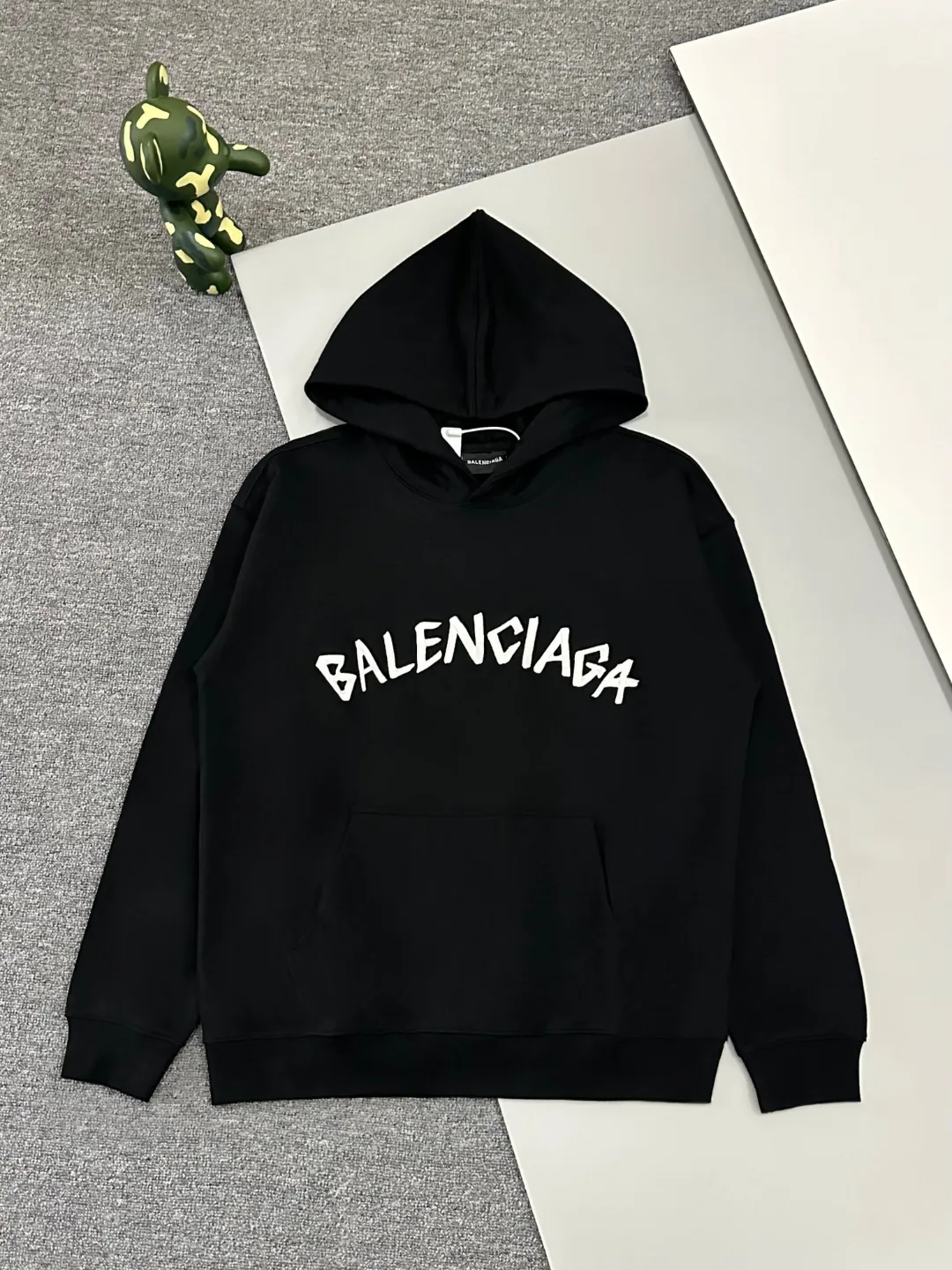 Balenciaga Basic Hoodie Black Logo Print