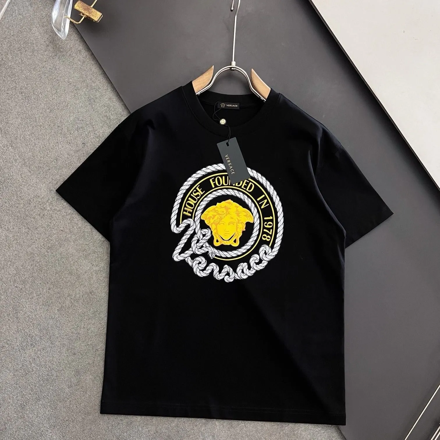 Versace Logo T-Shirt Black Short Sleeve