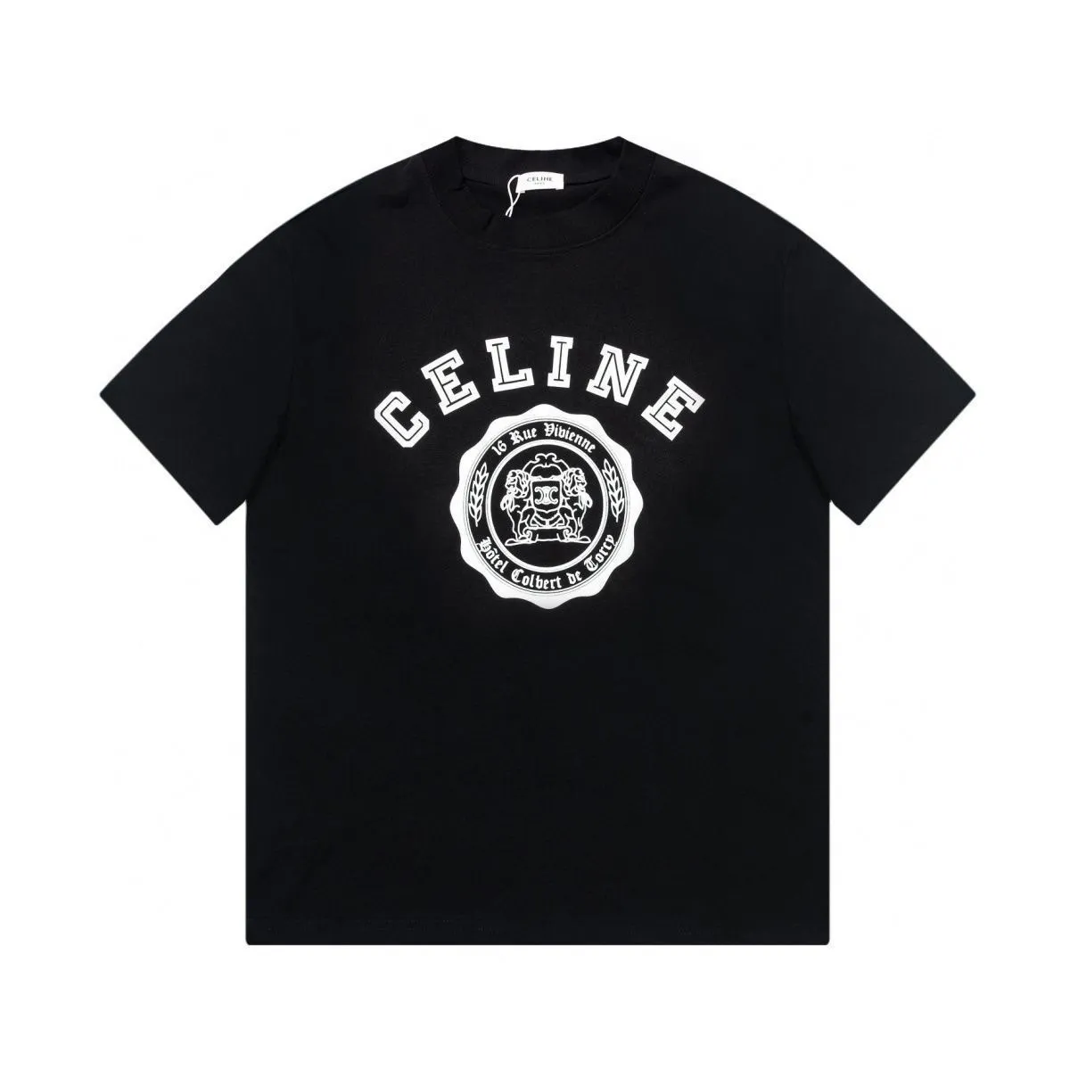CELINE T-Shirt Black College Style