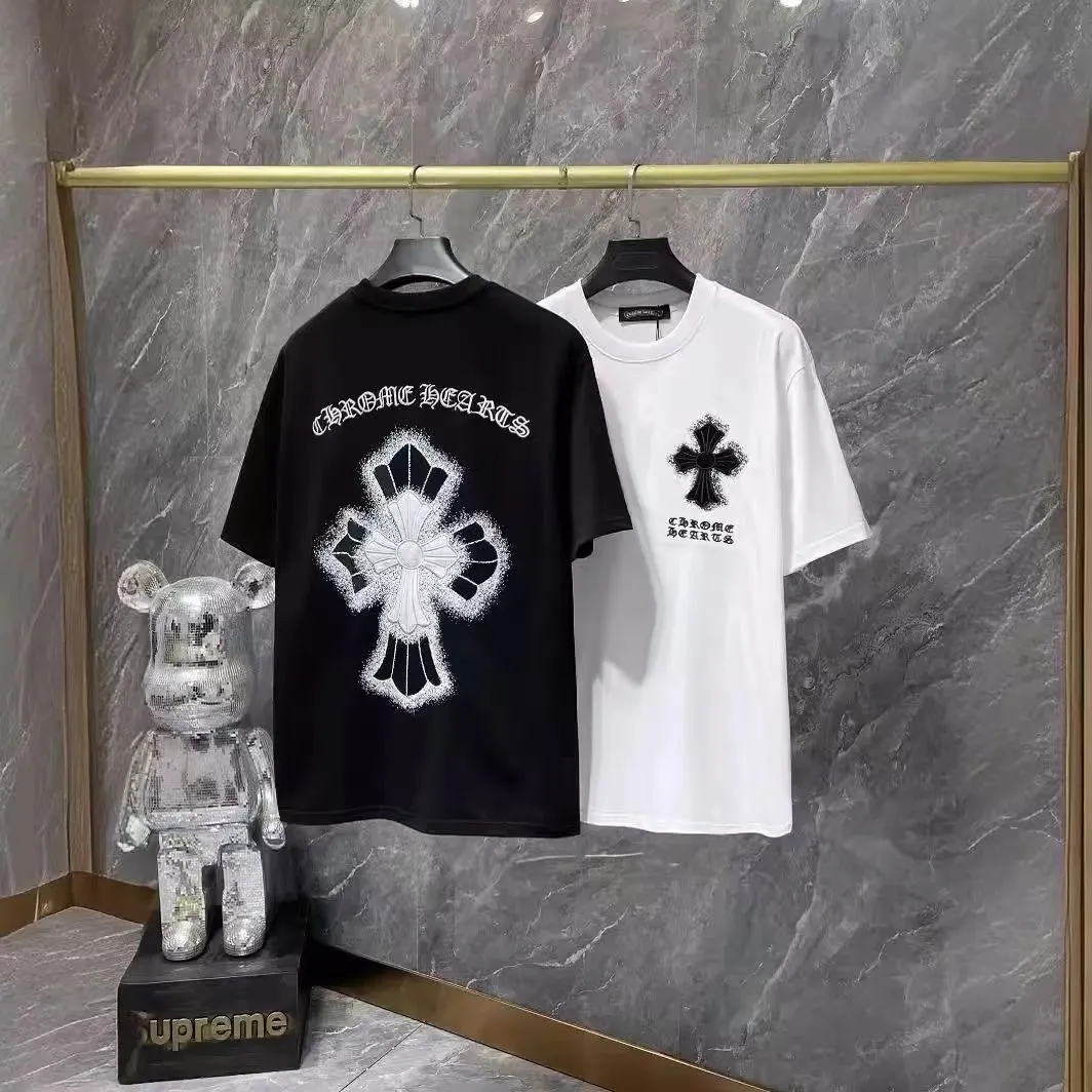 Chrome Hearts Cross T-Shirt Black White