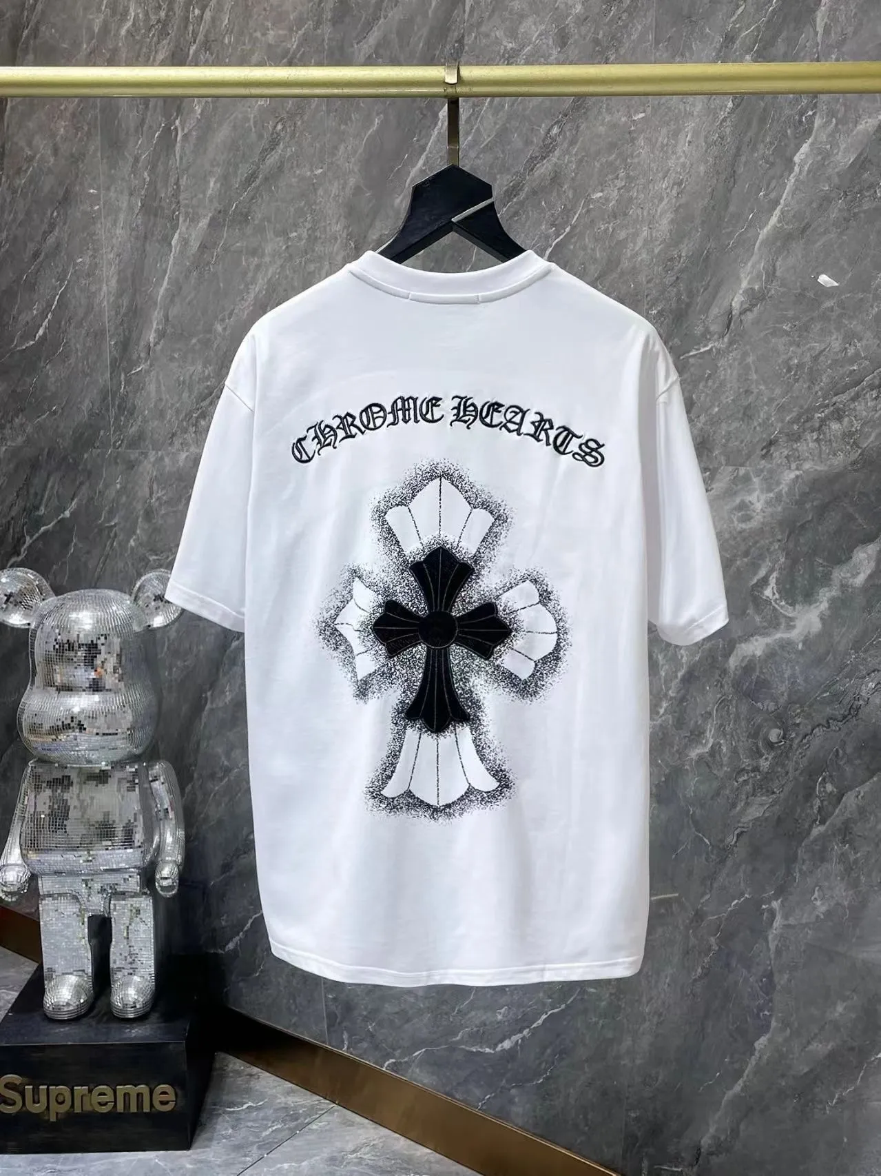 Chrome Hearts Cross T-Shirt Black White - Image 5
