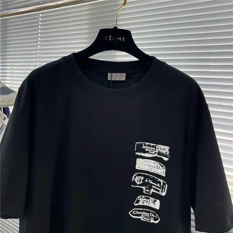 Dior T-Shirt Black Graphic Print Style - Image 6