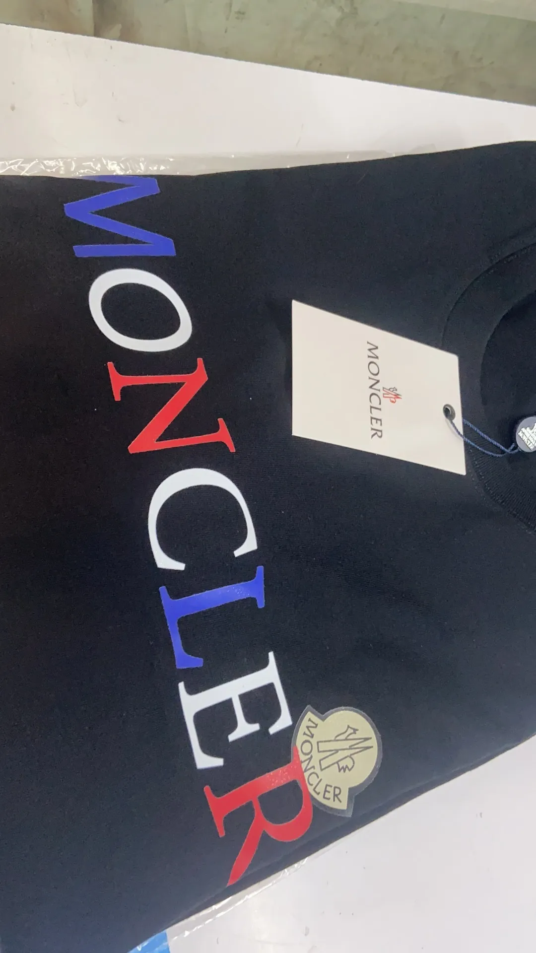 Moncler Logo T-Shirt Black Short Sleeve - Image 7