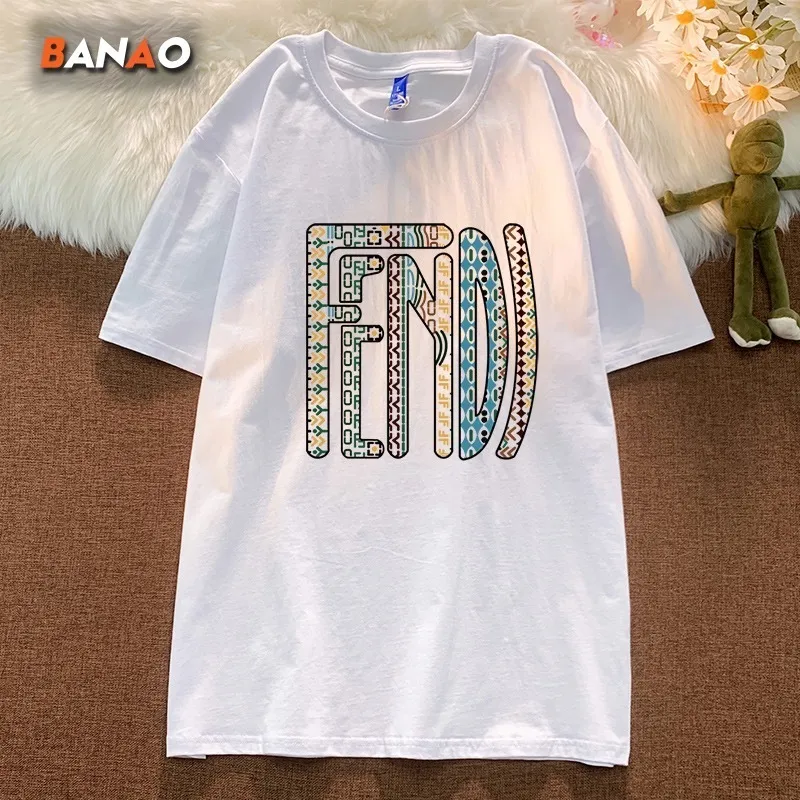 Fendi Logo Short Sleeve T-Shirt White