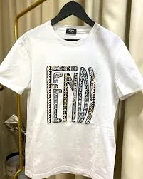 Fendi Logo Short Sleeve T-Shirt White - Image 3