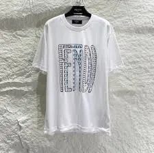 Fendi Logo Short Sleeve T-Shirt White - Image 4