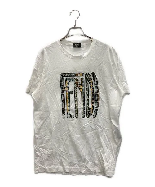 Fendi Logo T-Shirt Grey Short Sleeve - Image 3