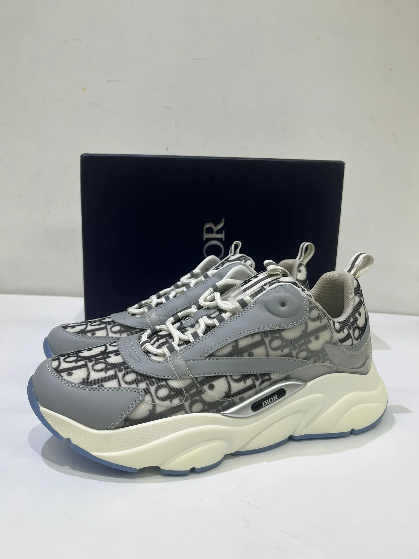 Dior B23 Low Top Sneaker Grey Oblique