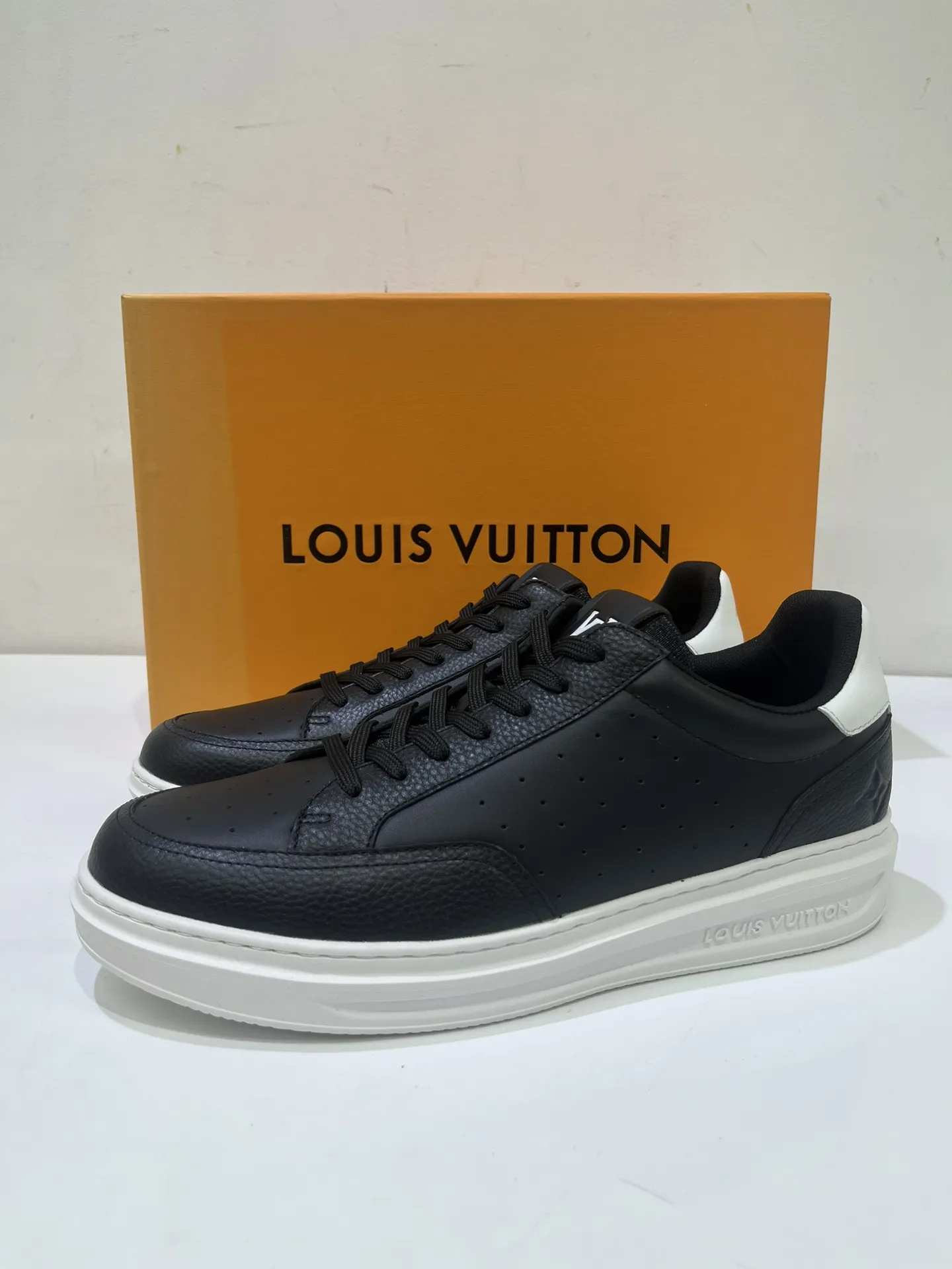 Louis Vuitton Time Out Sneaker Black Leather