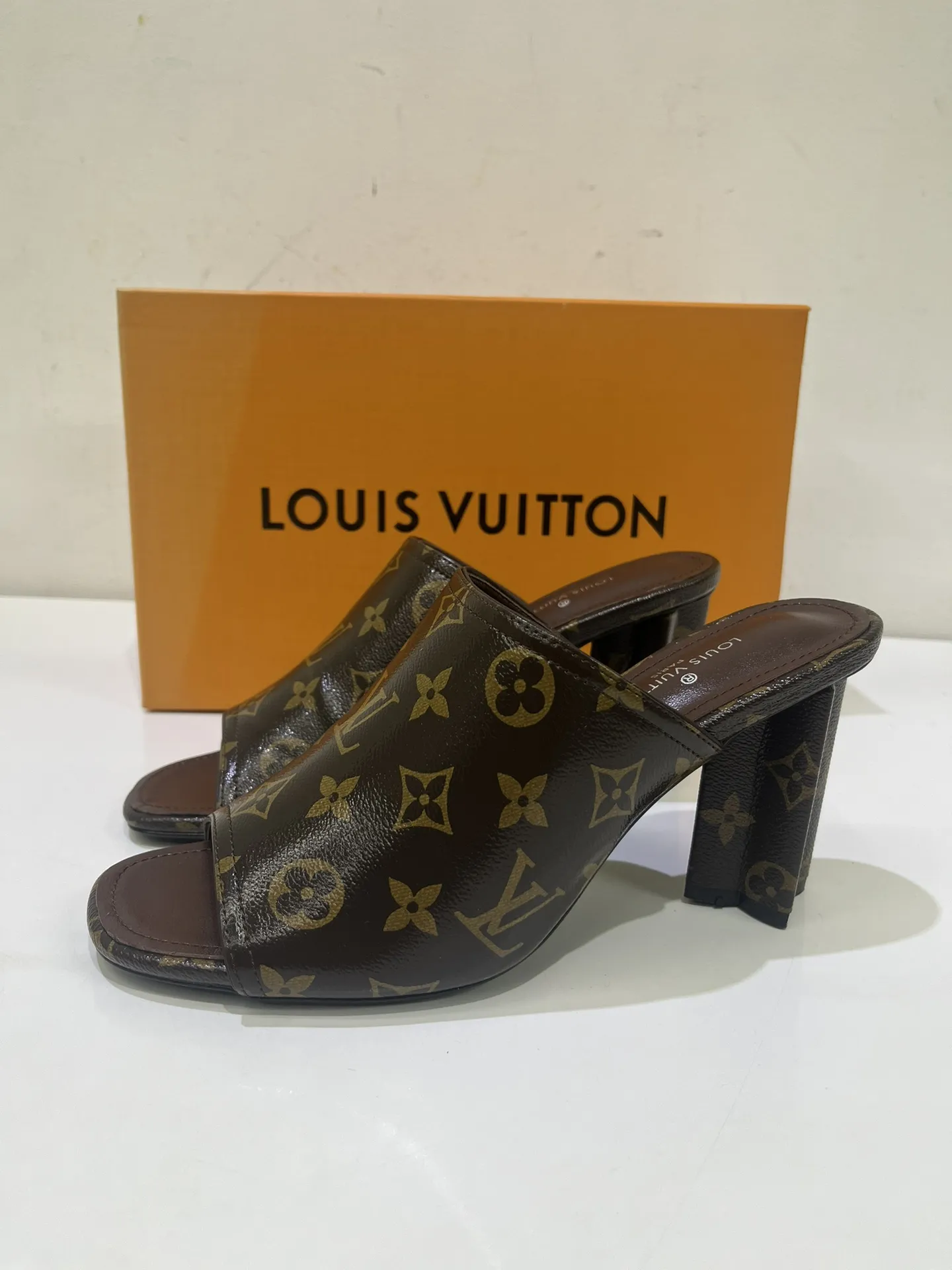 Louis Vuitton Monogram Slide Heel Brown
