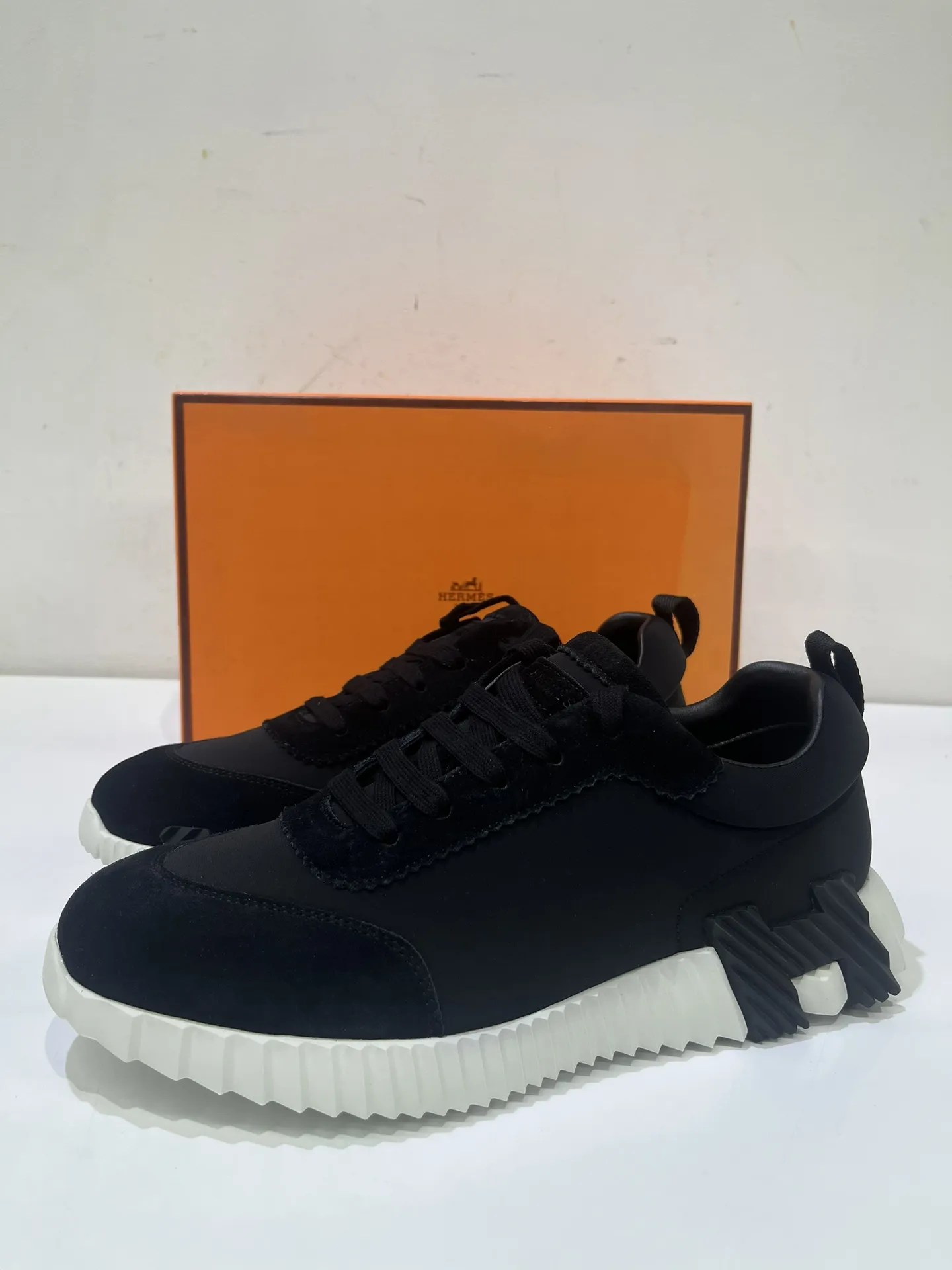 Hermes Oran Sandal Black Low Top Sneaker