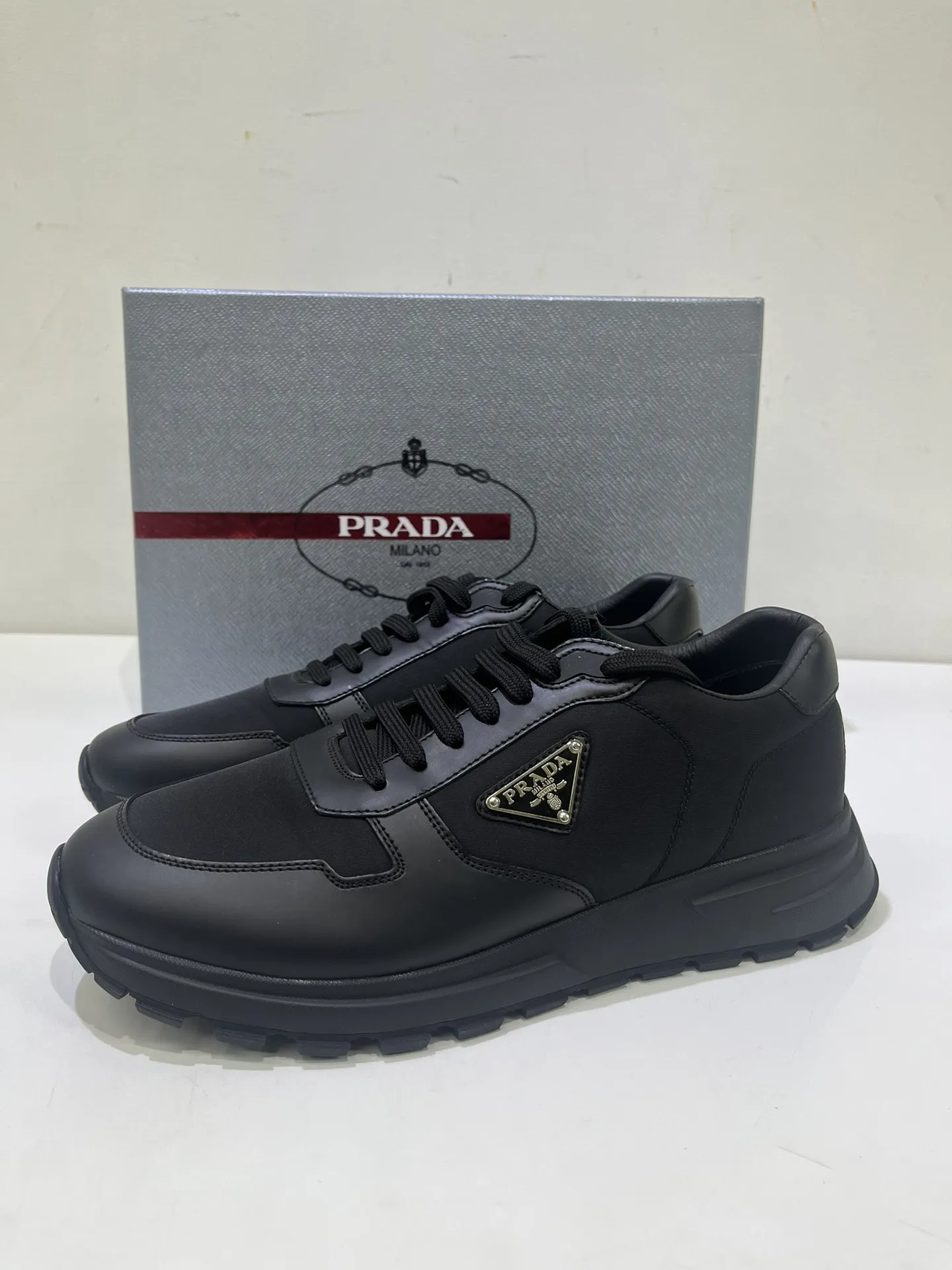 Prada America's Cup Sneakers Black Low Top