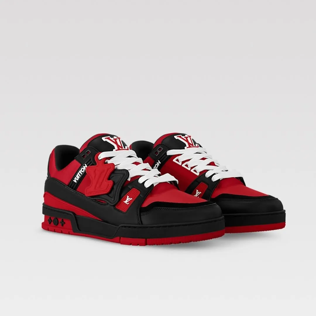 Louis Vuitton Trainer Sneaker Red Black