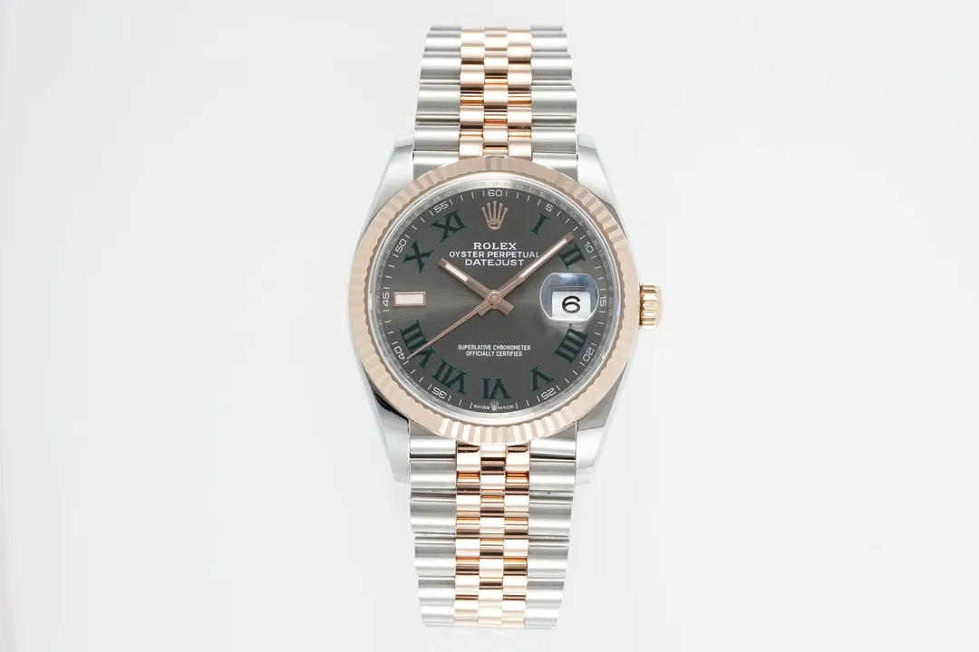 VS Factory Rolex Datejust 36mm Two-Tone Rose Gold and Stainless Steel Watch