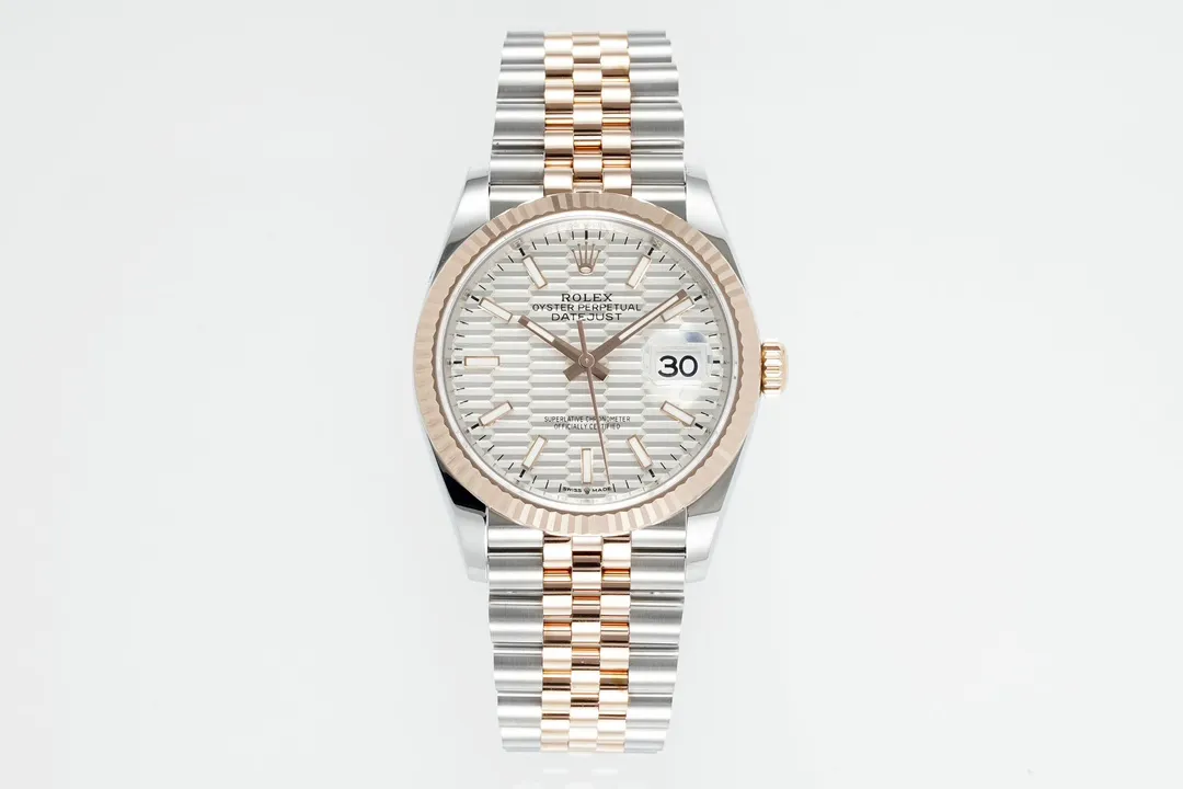 VS Factory Rolex Datejust 36mm Two-Tone Stainless Steel and Rose Gold Jubilee Bracelet Watch