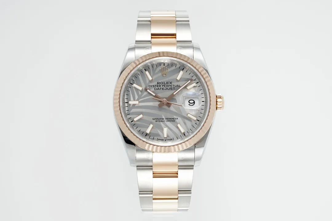 VS Factory Rolex Datejust 36mm Two-Tone Stainless Steel and Rose Gold Oyster Bracelet Watch