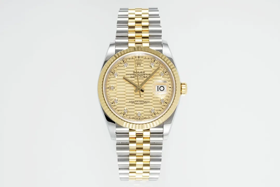 VS Factory Rolex Datejust 36mm Two-Tone Yellow Gold and Stainless Steel Jubilee Bracelet Watch