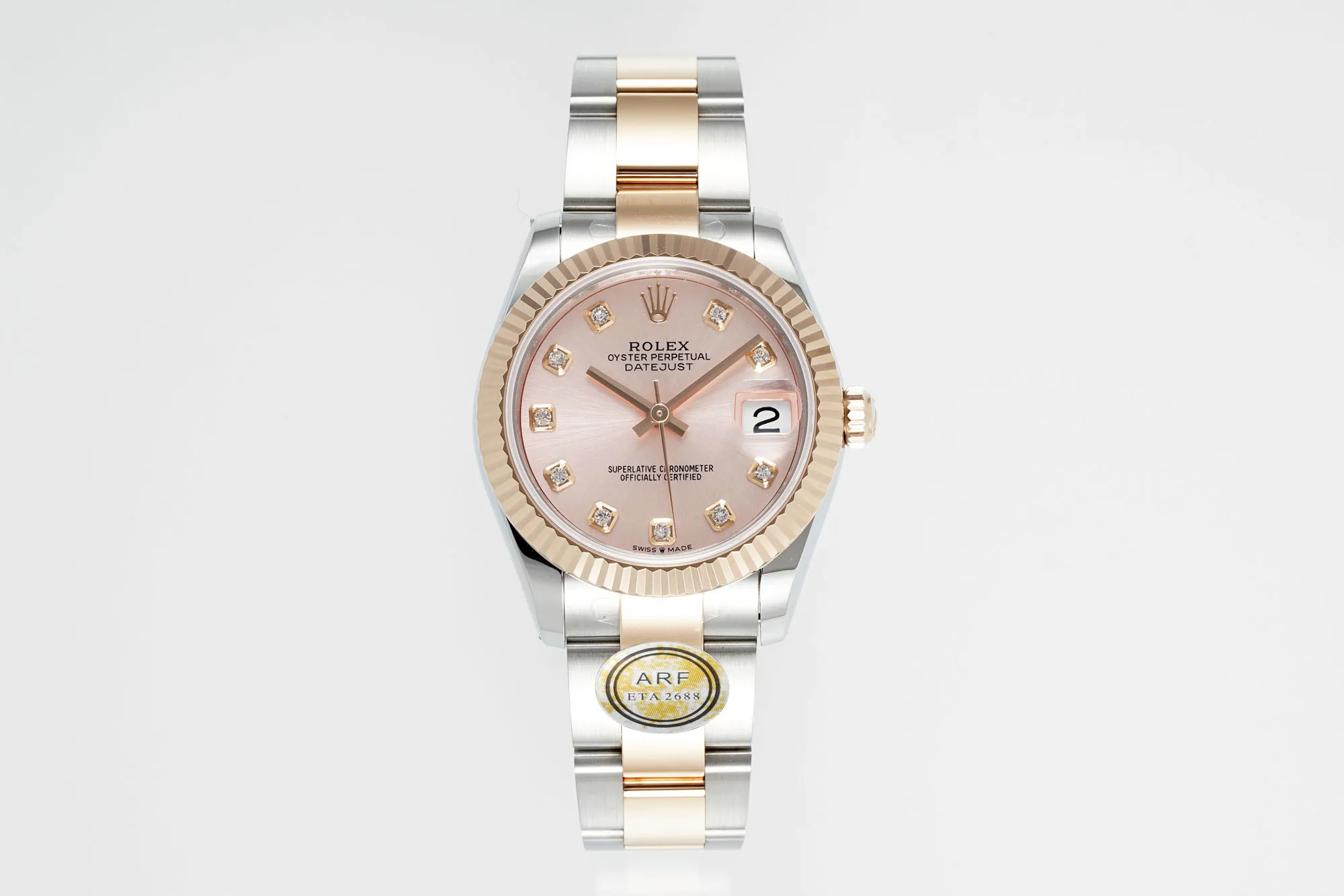 AR Factory Rolex Datejust 31mm Everose Rolesor Pink Diamond Dial Jubilee Bracelet Luxury Women's Watch
