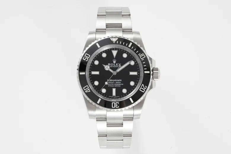 VS Factory Rolex Submariner 41mm No Date Black Dial Stainless Steel Automatic Dive Watch 114060