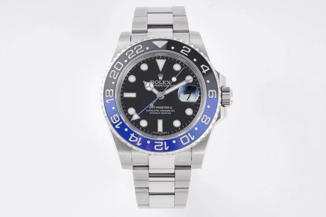 AR Factory Rolex GMT-Master II Batman Blue and Black Ceramic Bezel Automatic Watch 40mm