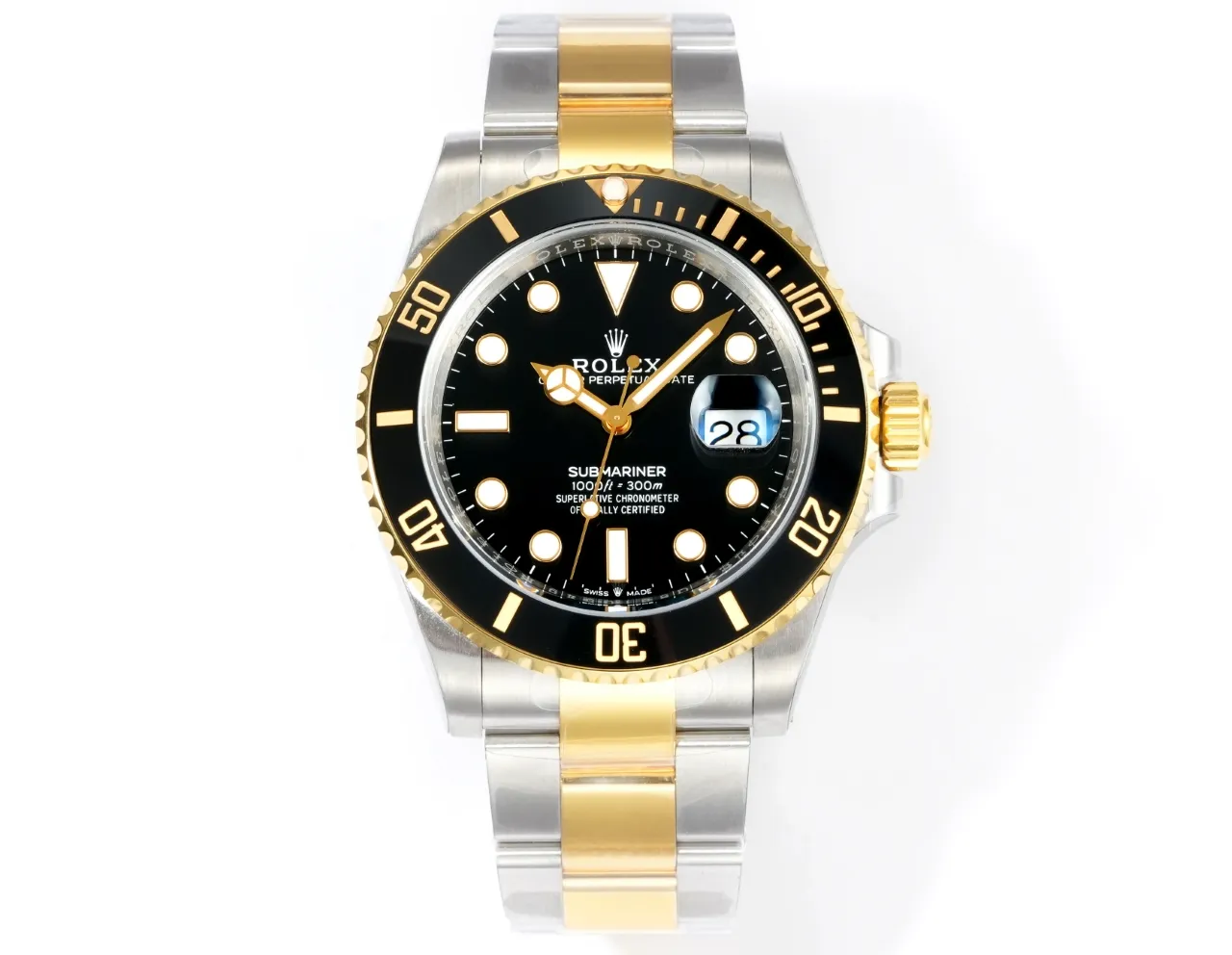 AR Factory Rolex Submariner Date Two-Tone Steel and Yellow Gold Black Watch