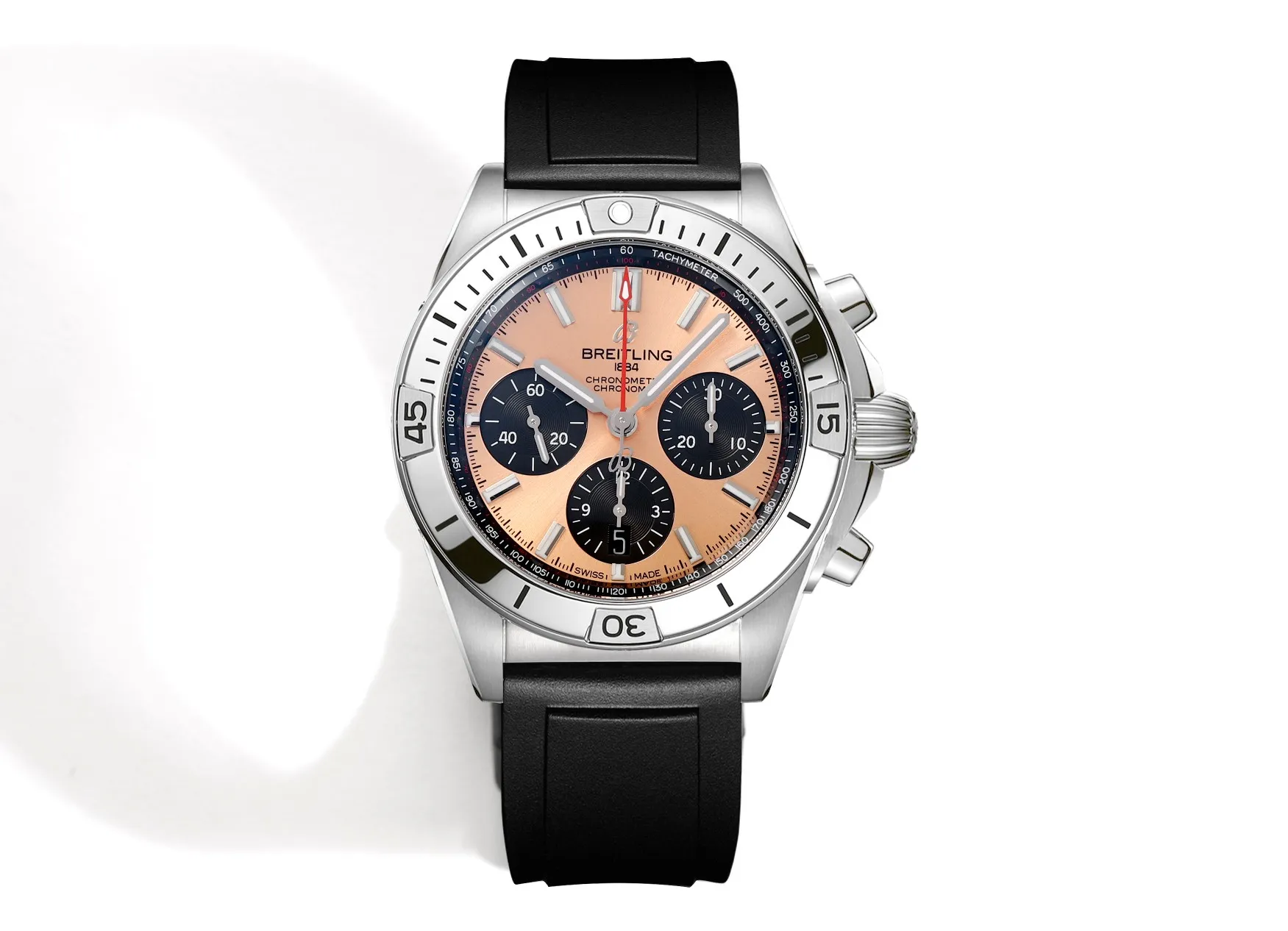 BLS Factory Breitling Chronomat Automatic Chronograph Watch with Copper Dial, Black Subdials