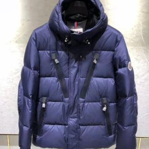 New Moncler Jacket White Goose Down in Blue