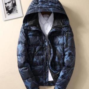  Moncler Jacket White Goose Down in Blue