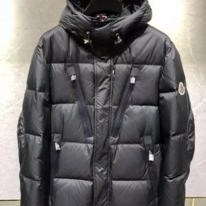 New Moncler Down Jacket White Goose Down in Black