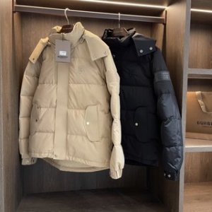 Burberry Down Jacket in Black and Khaki