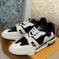 Replica LV Trainer Sneaker in White with Black