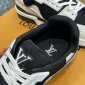 Replica LV Trainer Sneaker in White with Black