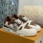 Replica LV Trainer Sneaker in Brown with White