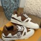 Replica LV Trainer Sneaker in Brown with White