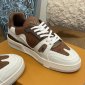 Replica LV Trainer Sneaker in Brown with White