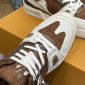 Replica LV Trainer Sneaker in Brown with White