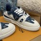 Replica LV Trainer Sneaker in Blue with White