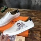 Replica Hermes Sneaker Quicker in White with Black