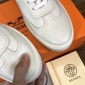 Replica Hermes Sneaker Quicker in White with Black