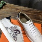 Replica Hermes Sneaker Quicker in White with Black