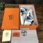 Replica Hermes Sneaker Quicker in White with Blue