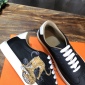 Replica Hermes Sneaker Quicker in black with Yellow