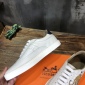 Replica Hermes Sneaker Quicker in White with Yellow