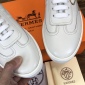 Replica Hermes Sneaker Quicker in White with Yellow