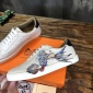 Replica Hermes Sneaker Quicker in White with Blue