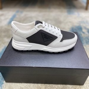 Prada Leisure Sneaker in White with Black